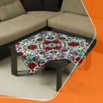 Price and Buy Persian Inspired Red Floral Velvet Tablecloth – Luxurious & Soft