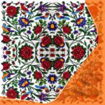 Price and Buy Persian Inspired Red Floral Velvet Tablecloth – Luxurious & Soft - Image 3