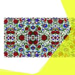 Price and Buy Persian Inspired Red Velvet Table Runner – with Rose Design - Image 3