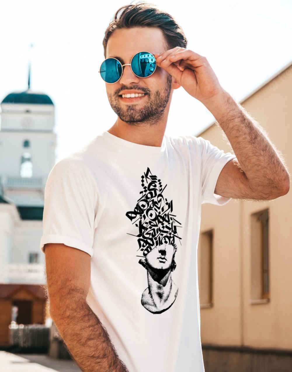 Price and Buy Persian Inspired Unisex T-Shirt Model Shabahengam – Artistic Motif - Image 3