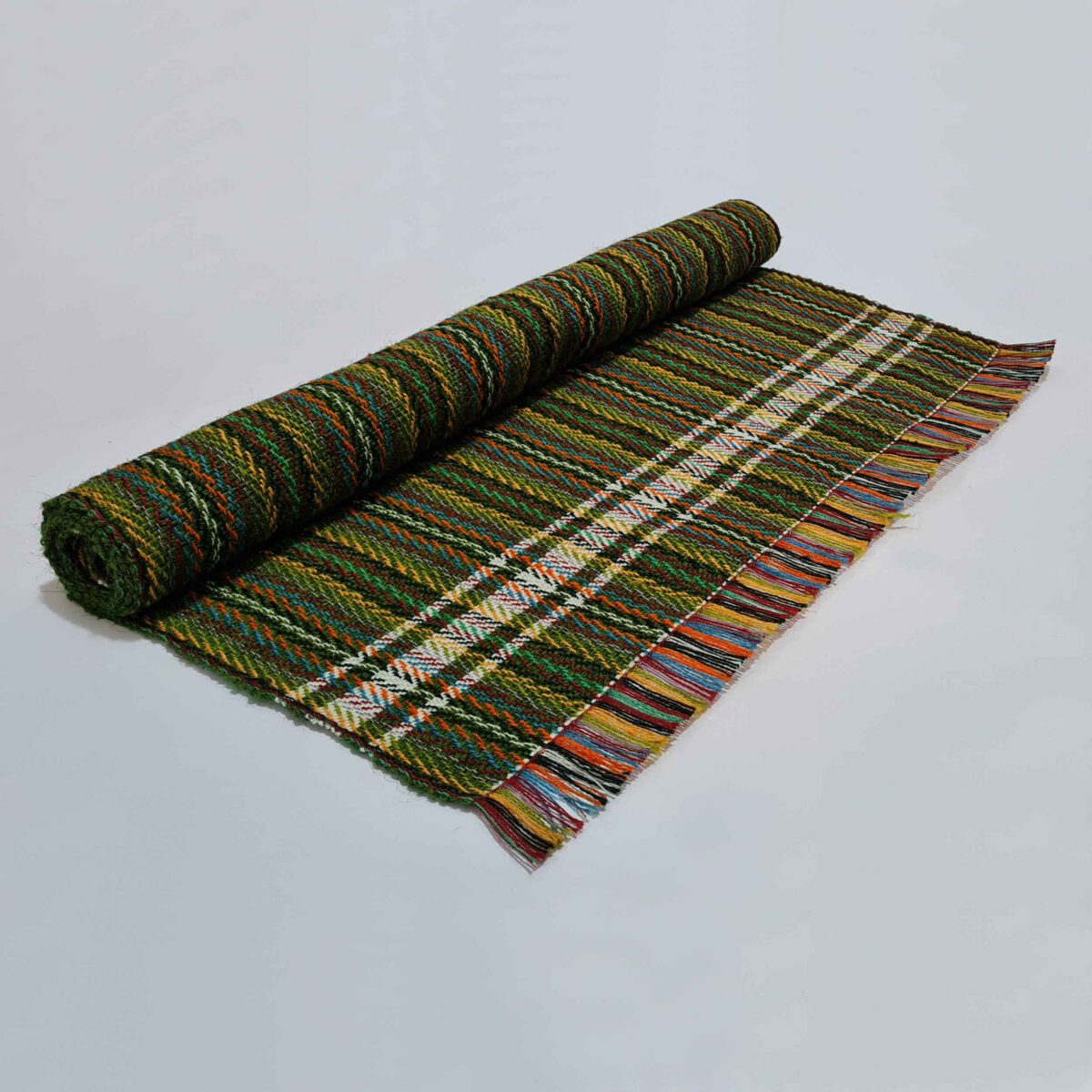 Price and Buy Persian Jajim Rug Flat-Woven in Lorestan Striped Green - Image 5