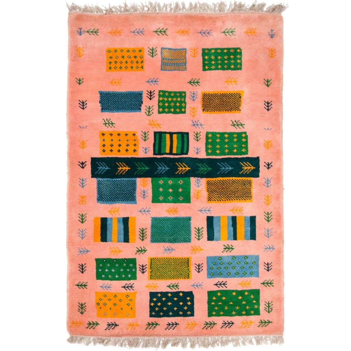 Price and Buy Persian Kashkuli Gabbeh Rug with Wool Handwoven in Golestan Pink