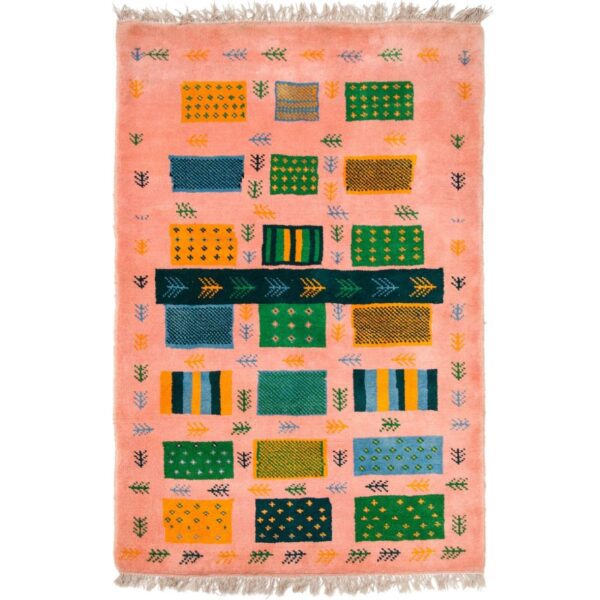Price and Buy Persian Kashkuli Gabbeh Rug with Wool Handwoven in Golestan Pink_68ffeb4c869f2.jpeg Price and Buy Persian Kashkuli Gabbeh Rug with Wool Handwoven in Golestan Pink