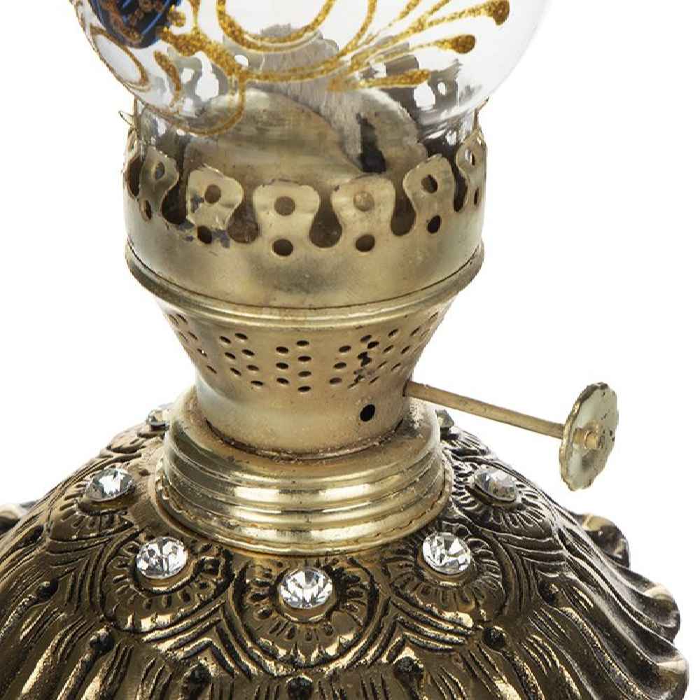 Price and Buy Persian Kerosene Oil Lamp with Brass Base in Shah Abbasi Design - Image 4