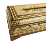 Price and Buy Persian Khatamkari Art Waste Basket and Tissue Box Set – Handcrafted for Home & Office Decor - Image 3