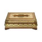 Price and Buy Persian Khatamkari Art Waste Basket and Tissue Box Set – Handcrafted for Home & Office Decor - Image 4