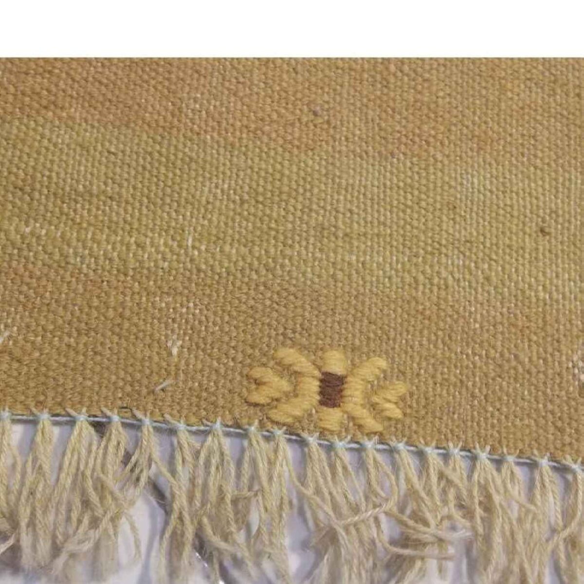 Price and Buy Persian Kilim Rug with Wool Handwoven in Striped Cream - Image 3