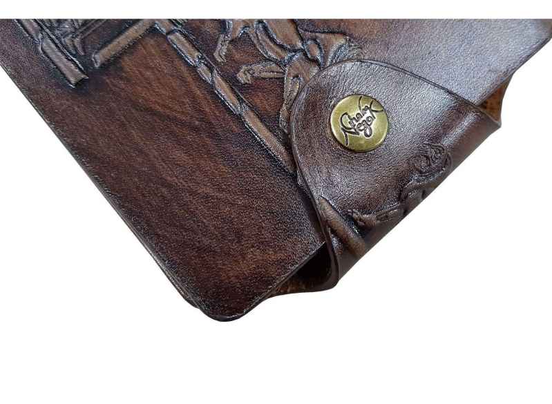 Price and Buy Persian Leather Bifold Wallet for Men with Achaemenid Design - Image 5