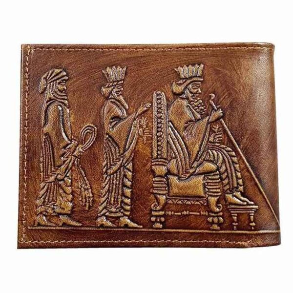Price and Buy Persian Leather Bifold Wallet for Men with Achaemenid Throne Design_68f276a217008.jpeg Price and Buy Persian Leather Bifold Wallet for Men with Achaemenid Throne Design