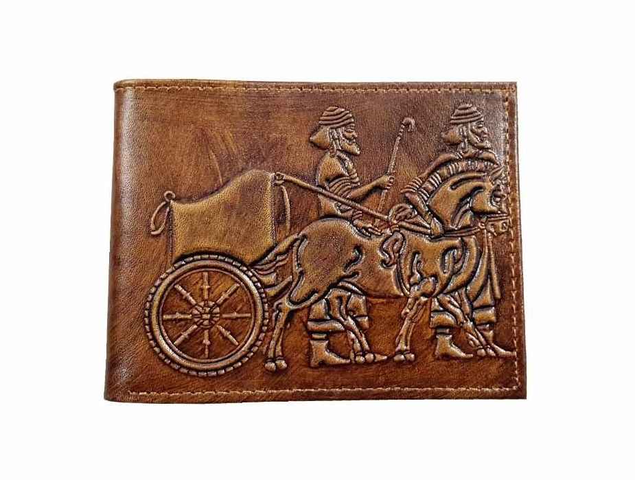 Price and Buy Persian Leather Bifold Wallet for Men with Achaemenid Throne Design - Image 3