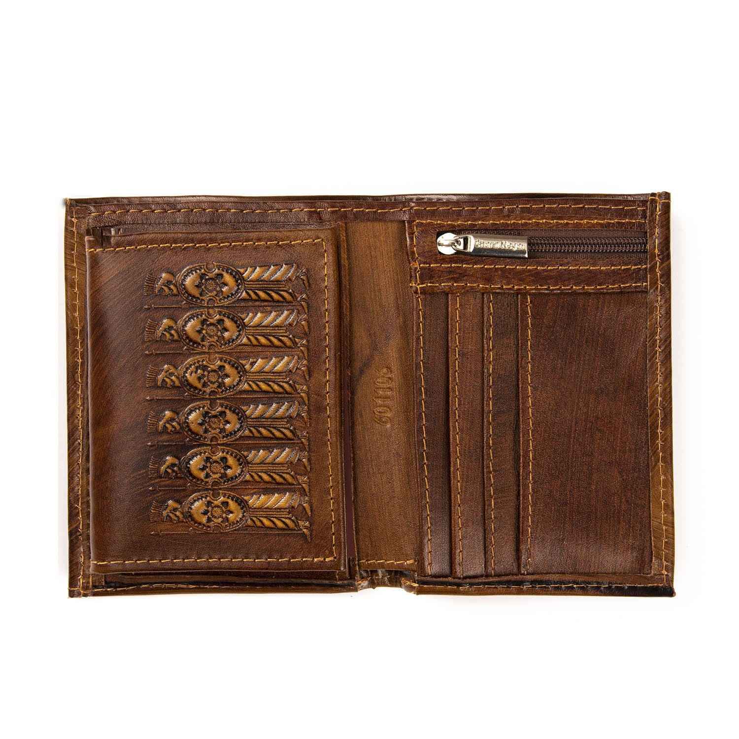 Price and Buy Persian Leather Bifold Wallet with Achaemenes Design - Image 3