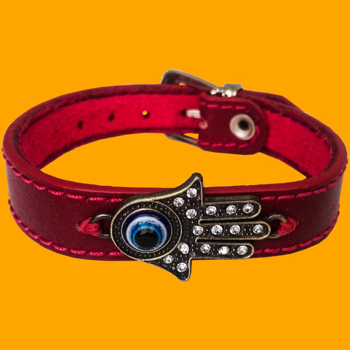 Price and Buy Persian Leather Bracelet – Evil Eye Design - Image 3