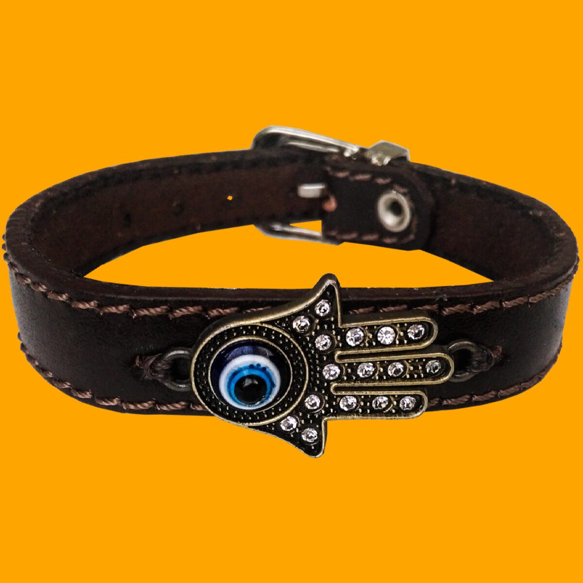 Price and Buy Persian Leather Bracelet – Evil Eye Design - Image 5