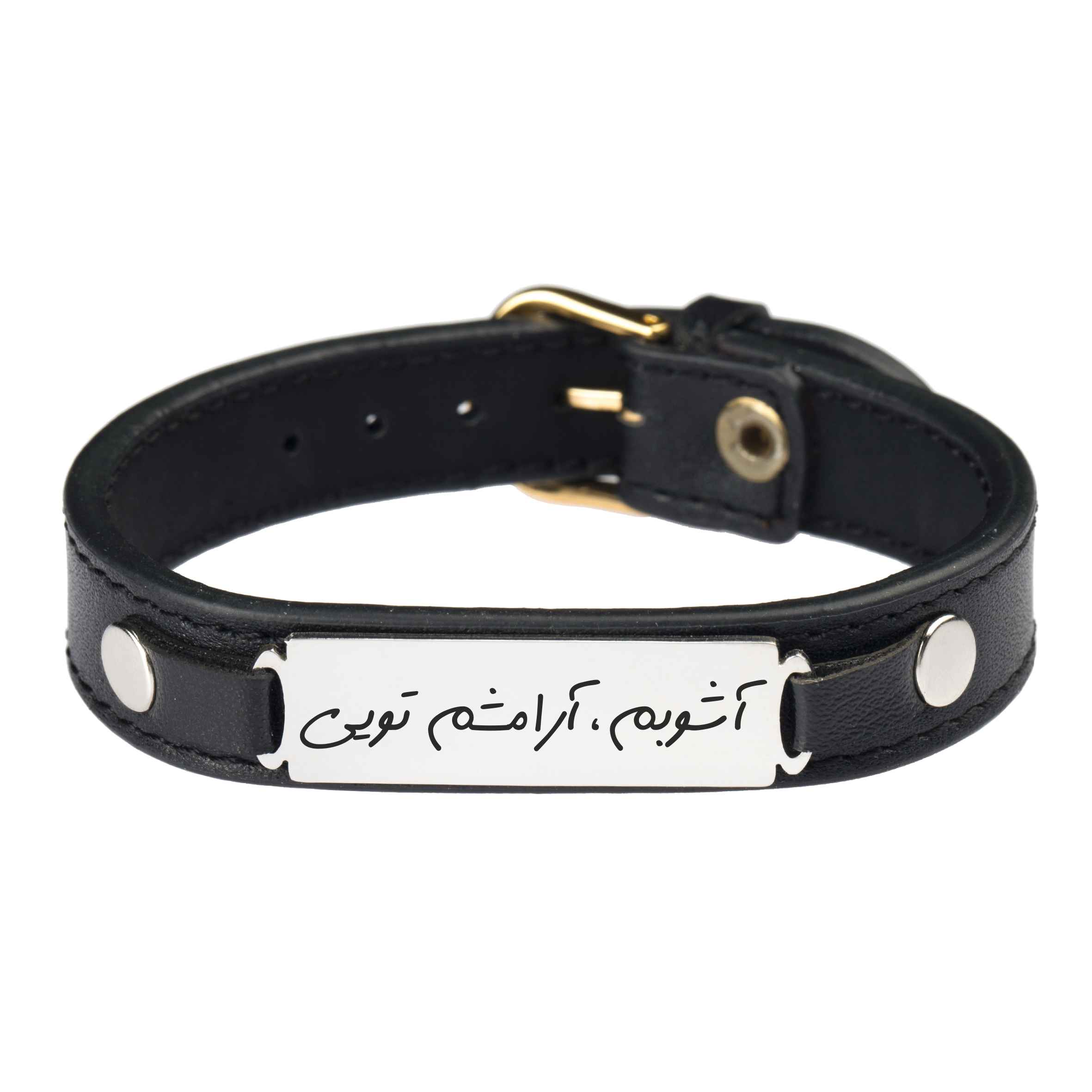 Price and Buy Persian Leather Bracelet for Men and Women – Black Ashoob