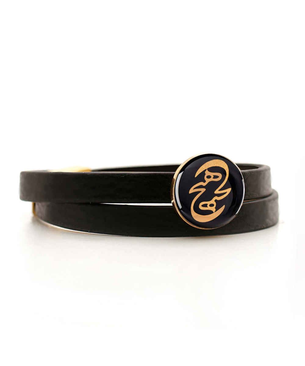 Price and Buy Persian Leather Bracelet for Men and Women – Black Hich