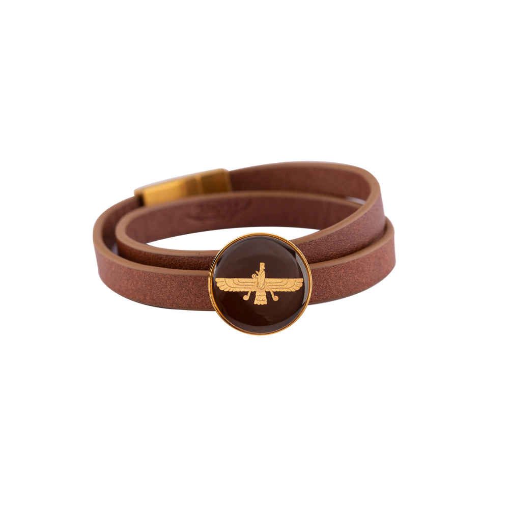 Price and Buy Persian Leather Bracelet for Men and Women – Farvahar