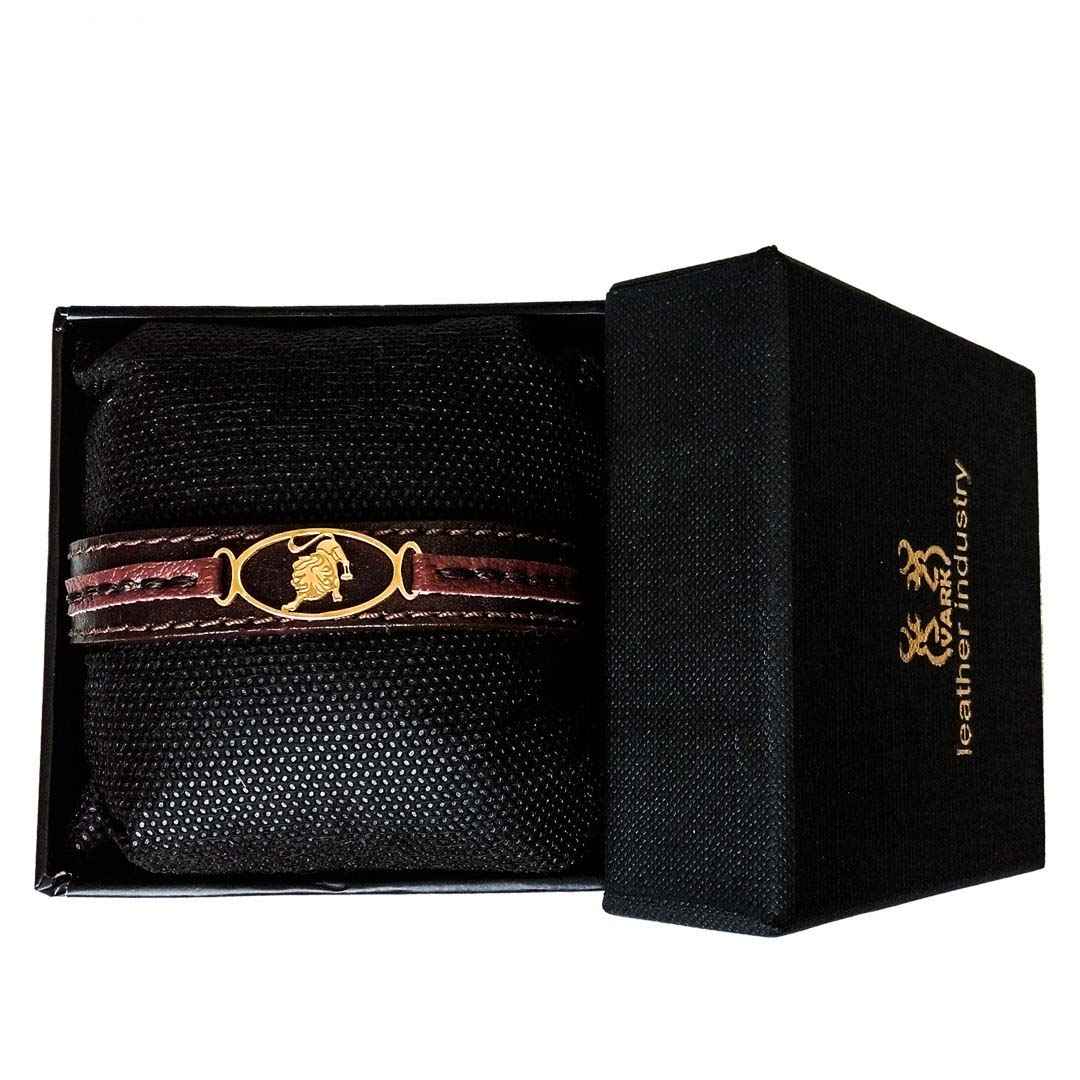 Price and Buy Persian Leather Bracelet for Men and Women – Mordad Symbol - Image 3
