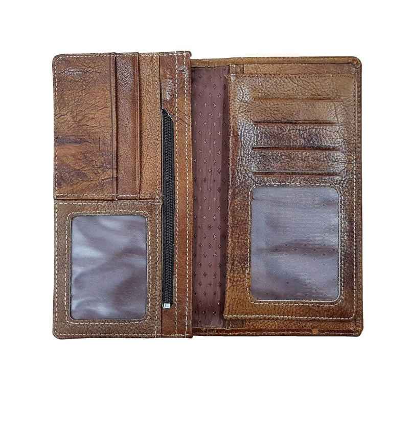 Price and Buy Persian Leather Long Wallet for Men with Achaemenid Design - Image 4