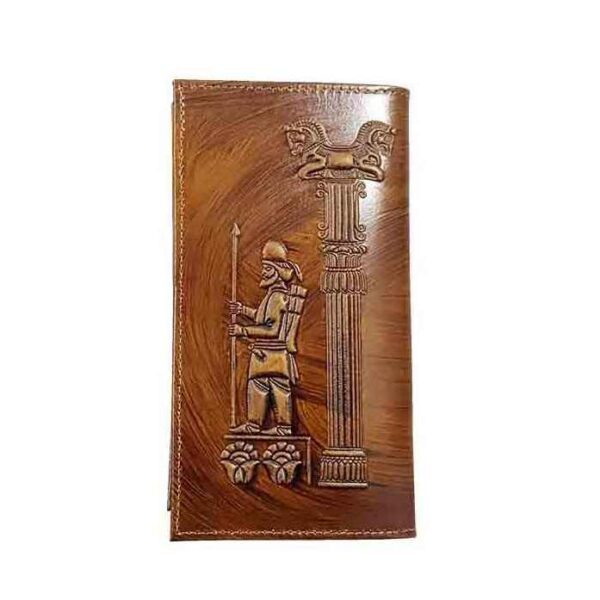 Price and Buy Persian Leather Long Wallet for Men with Faravahar & Achaemenid Design_68f2767308fbb.jpeg Price and Buy Persian Leather Long Wallet for Men with Faravahar & Achaemenid Design