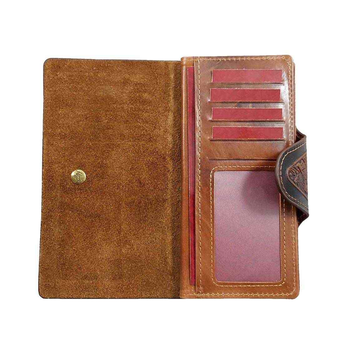 Price and Buy Persian Leather Long Wallet for Women with Aftab Design - Image 3