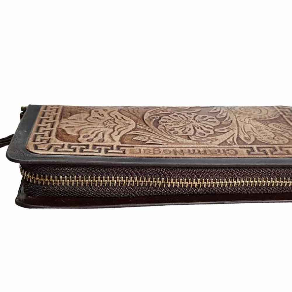 Price and Buy Persian Leather Long Wallet for Women with Alma Design - Image 4