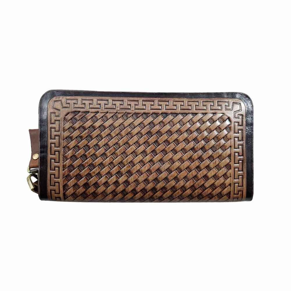 Price and Buy Persian Leather Long Wallet for Women with Hasiri Design