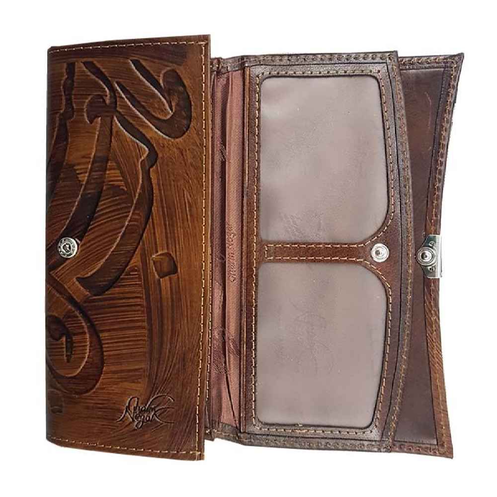 Price and Buy Persian Leather Long Wallet for Women with Jahan Design - Image 4