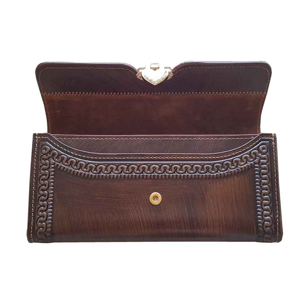 Price and Buy Persian Leather Long Wallet for Women with Negar Design - Image 4