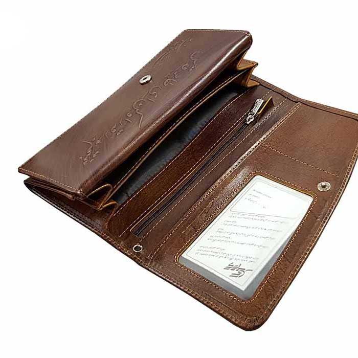 Price and Buy Persian Leather Long Wallet for Women with Poem - Image 3