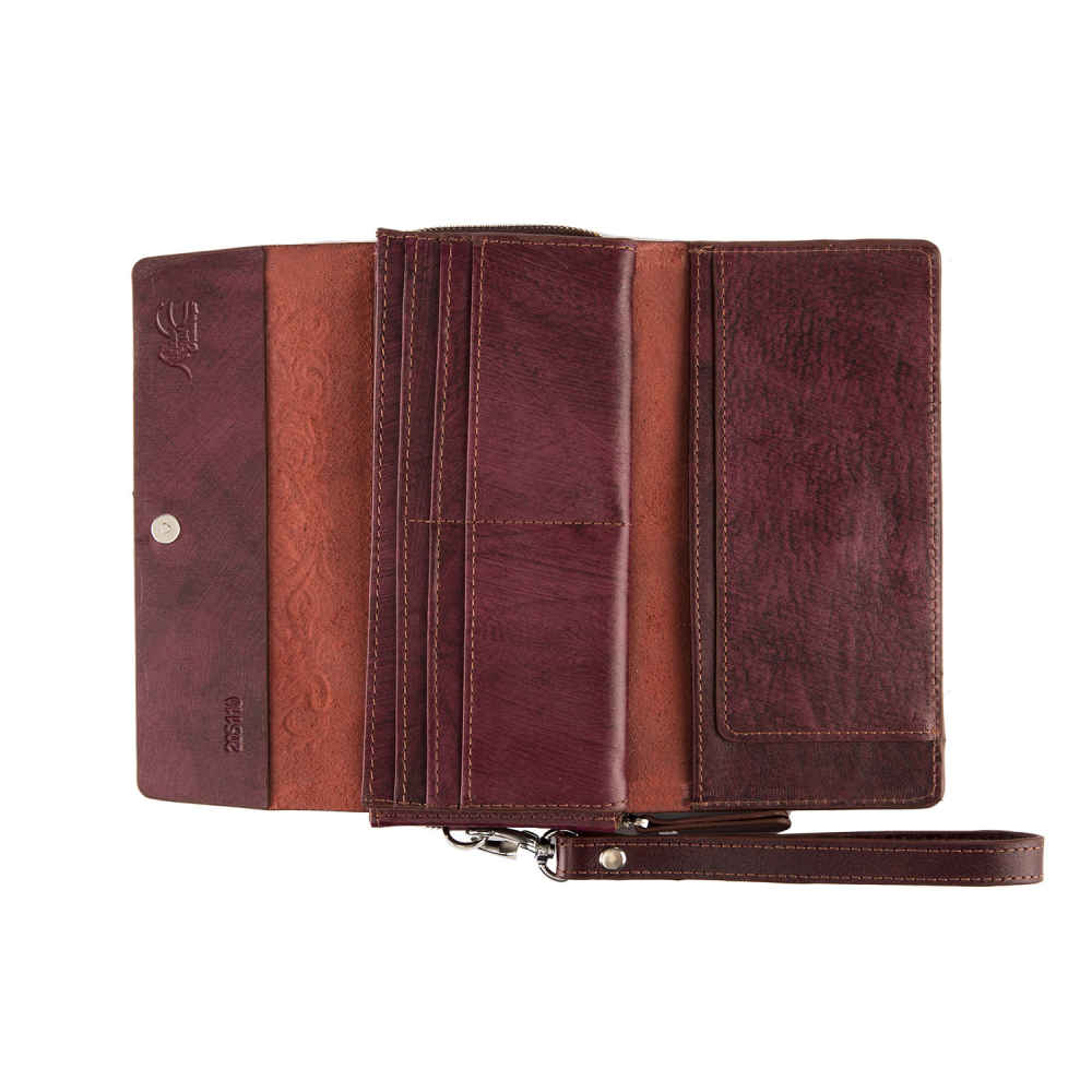 Price and Buy Persian Leather Long Wallet for Women with Tajli Design - Image 4