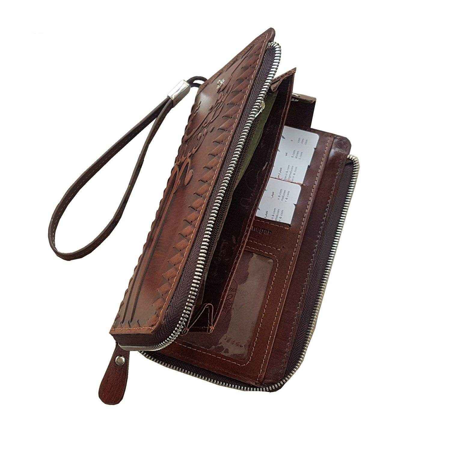 Price and Buy Persian Leather Long Wallet with Charmine Design - Image 3