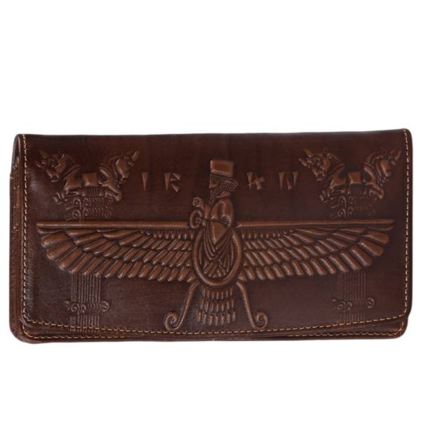 Price and Buy Persian Leather Long Wallet with Faravahar Design_68f6587e89097.jpeg Price and Buy Persian Leather Long Wallet with Faravahar Design