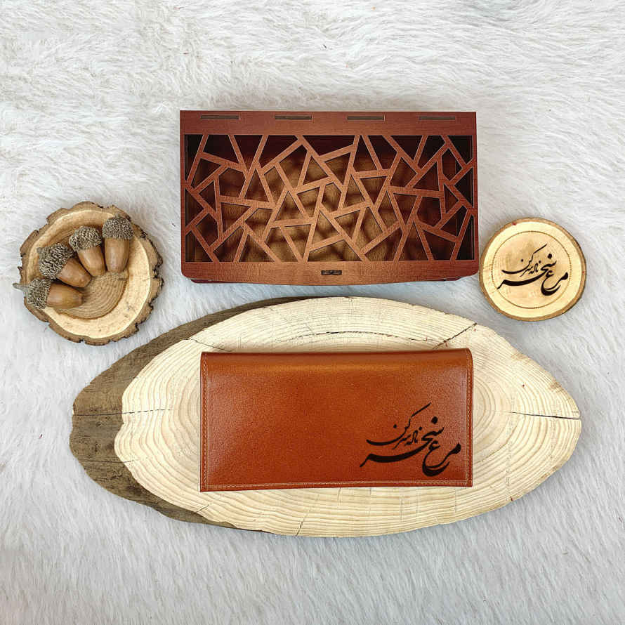 Price and Buy Persian Leather Long Wallet with Faraz Design - Image 3