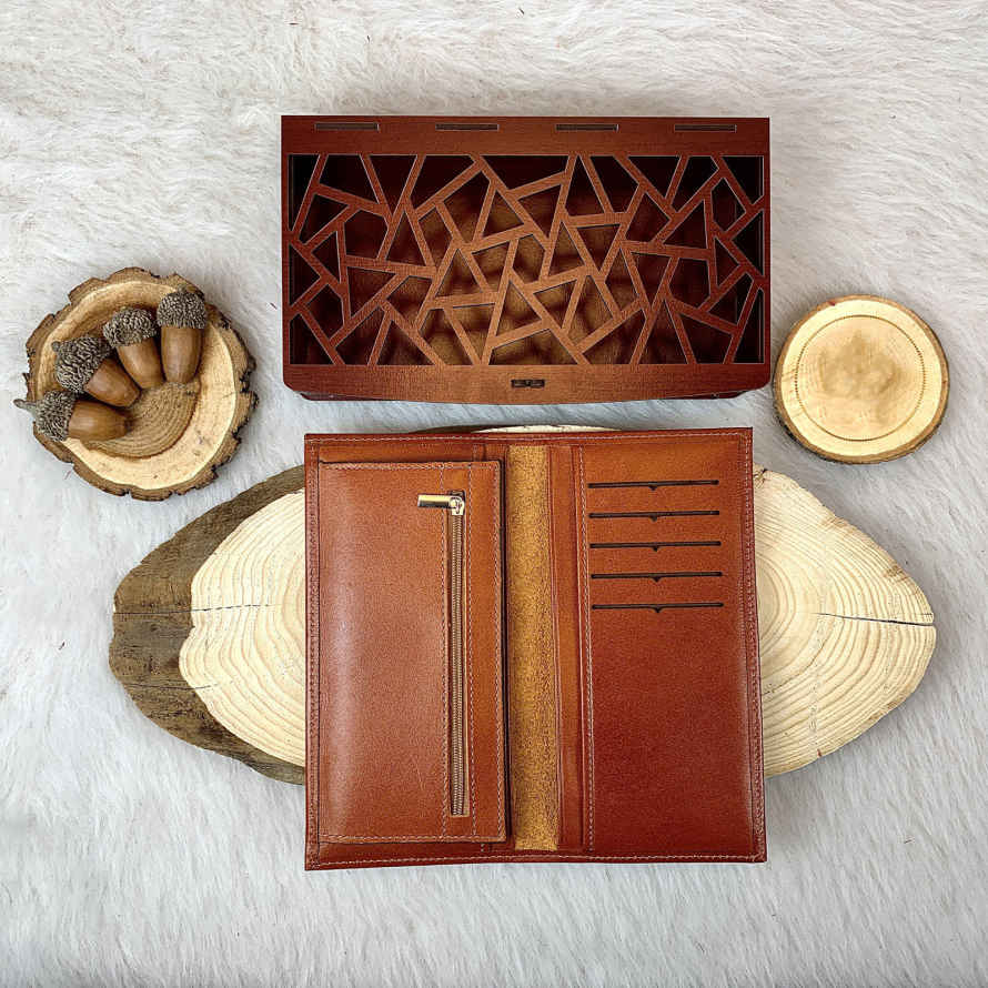 Price and Buy Persian Leather Long Wallet with Faraz Design - Image 5