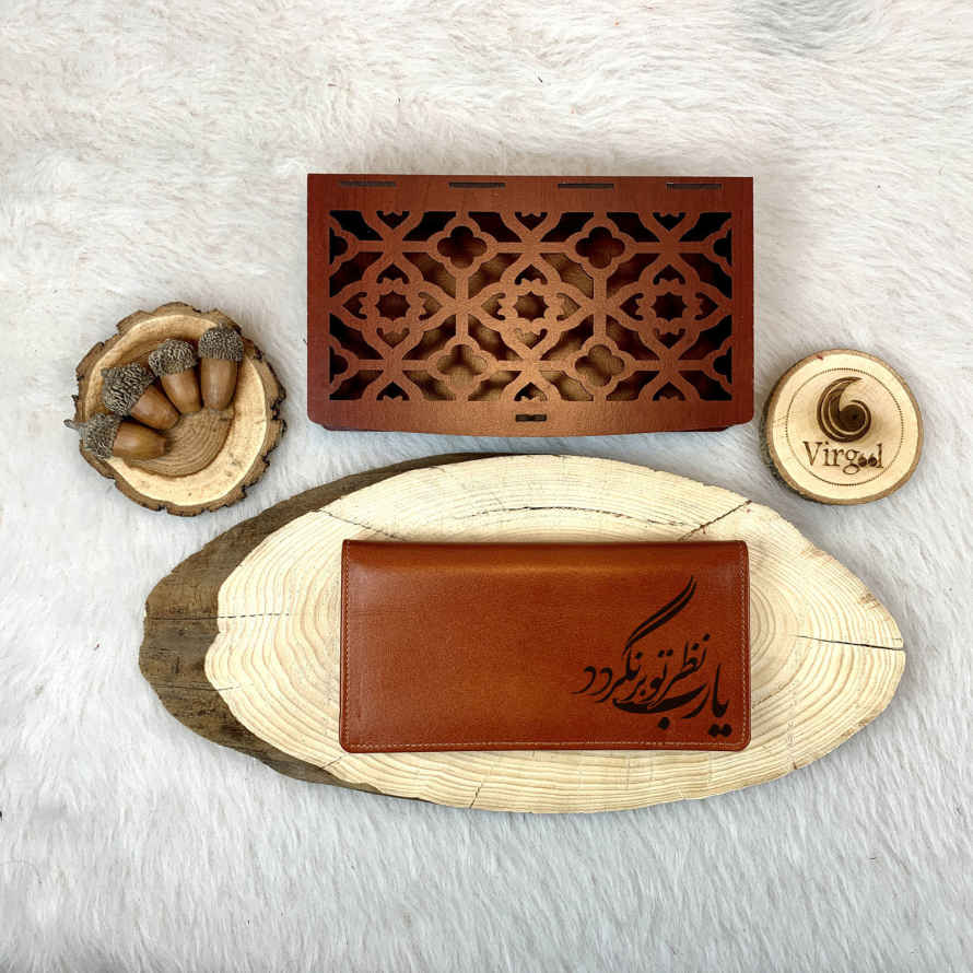 Price and Buy Persian Leather Long Wallet with God Design - Image 7