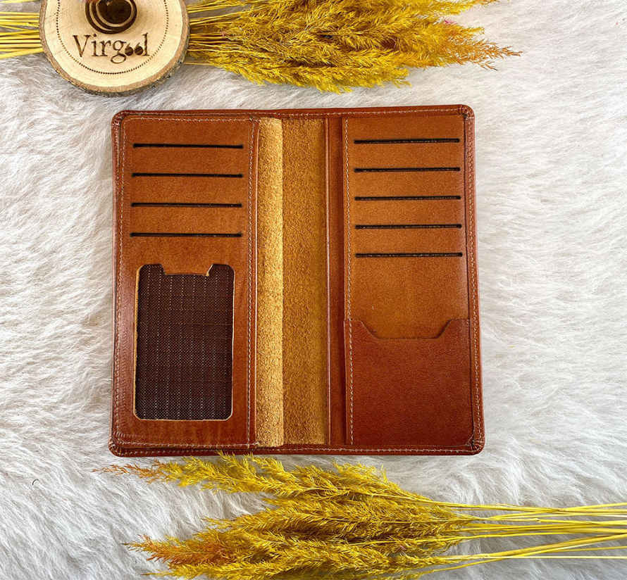 Price and Buy Persian Leather Long Wallet with Hamoun Design - Image 5