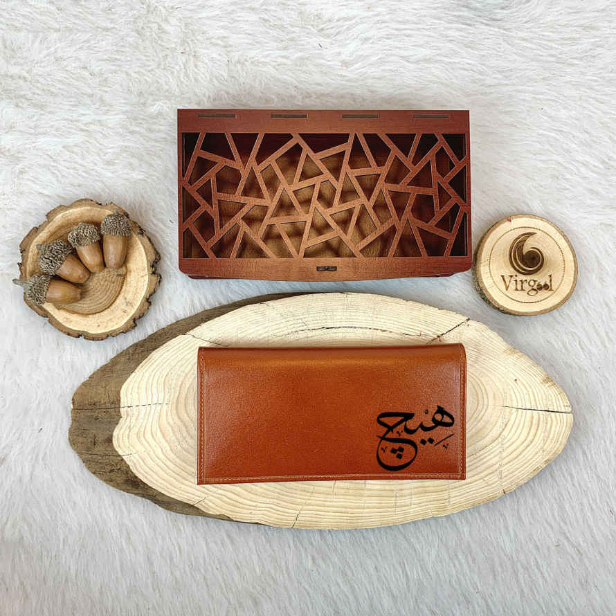 Price and Buy Persian Leather Long Wallet with Hich Design - Image 3