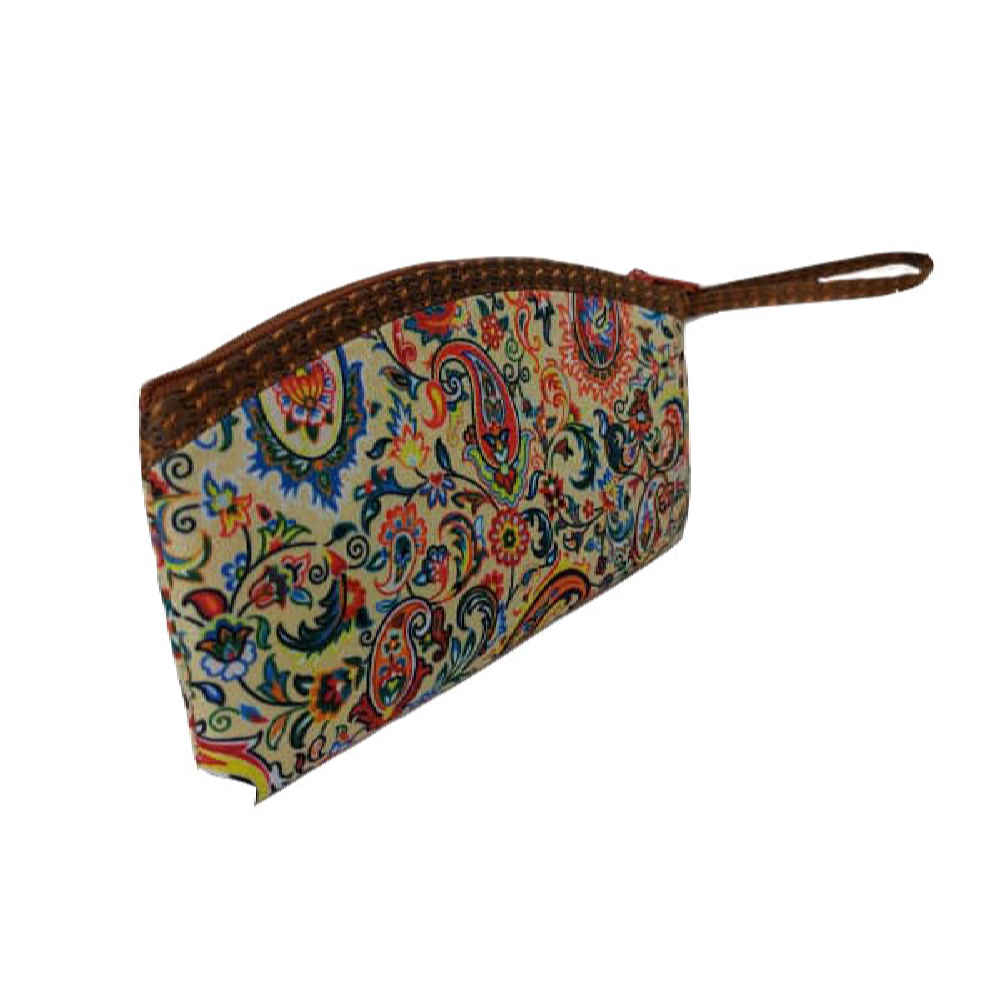 Price and Buy Persian Makeup Bag in Paisley Termeh Fabric for Organizing Cosmetics - Image 4