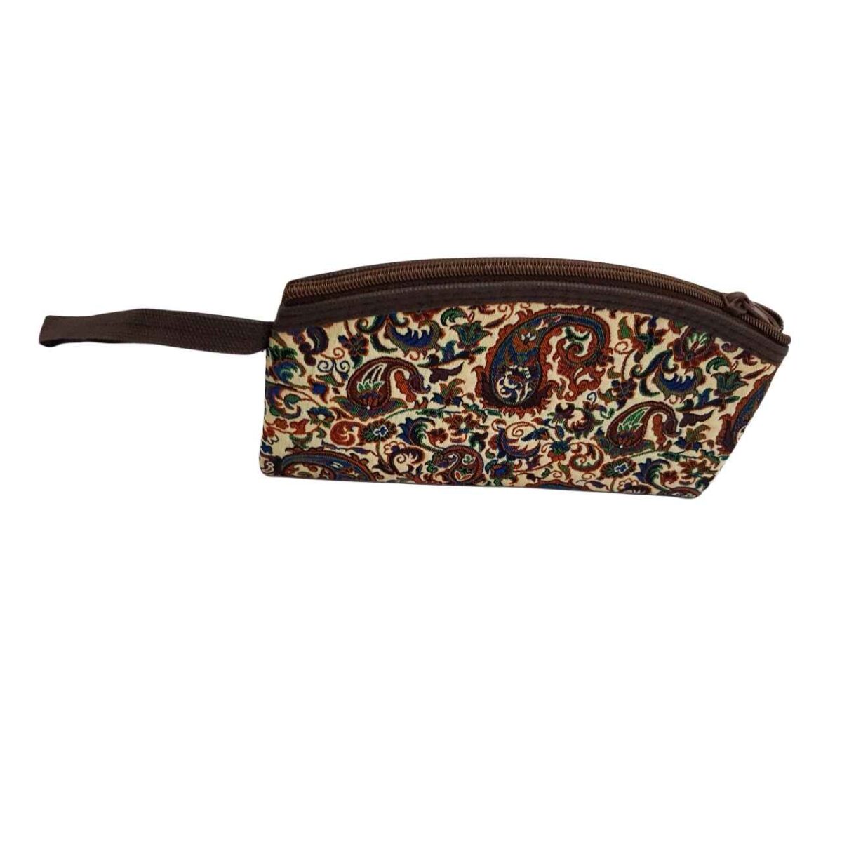 Price and Buy Persian Makeup Bag in Paisley Termeh Fabric with Handle for Cosmetics - Image 3
