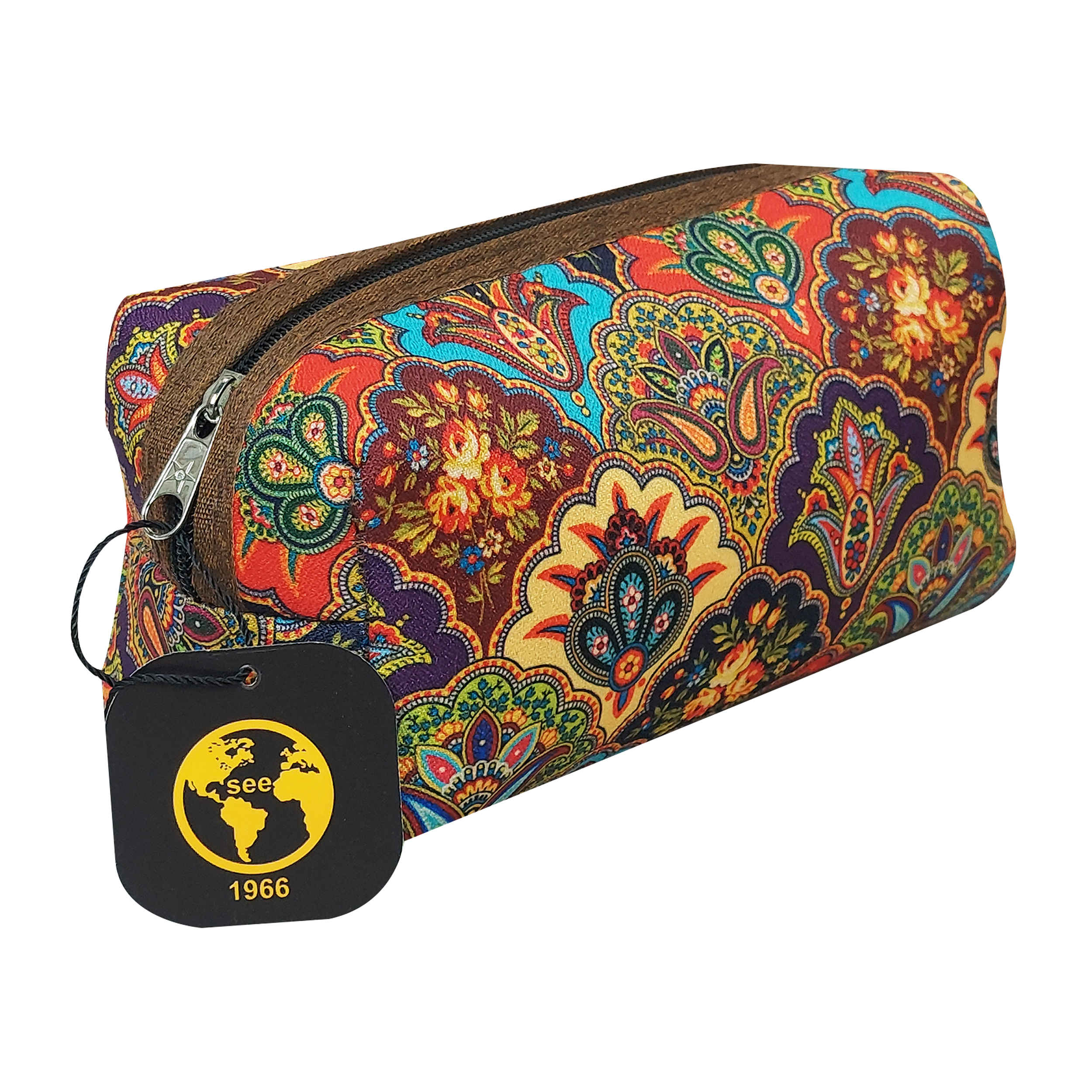 Price and Buy Persian Makeup Bag in Traditional Fabric with Floral Pattern - Image 3