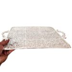 Price and Buy Persian Malileh Kari Silver Tray Dish Model Javid - Image 3