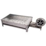 Price and Buy Persian Mangal Portable Charcoal Grill with Manual Fan for Outdoor Cooking