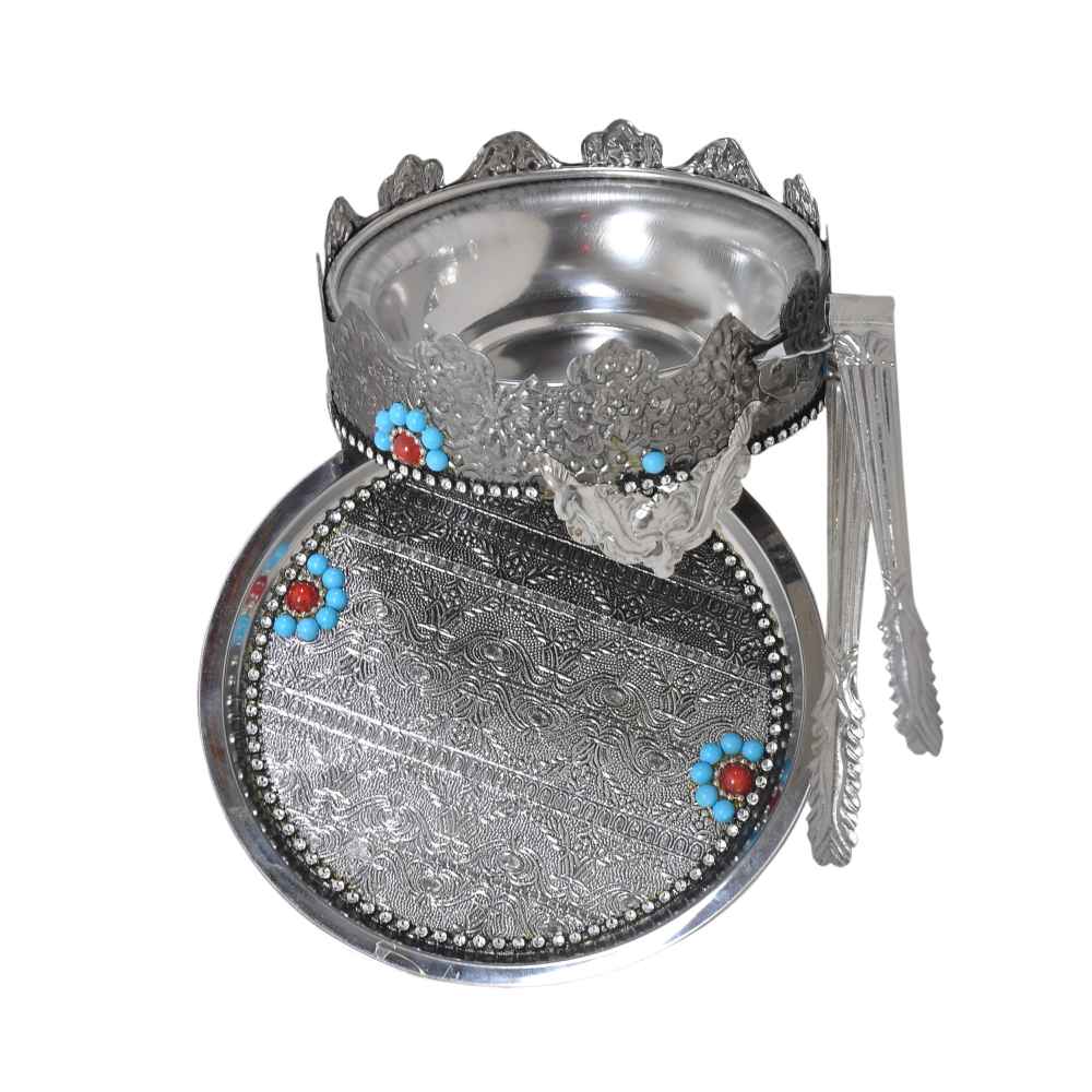 Price and Buy Persian Manghal Esfand and Bakhoor Burner – Classic Steel - Image 3