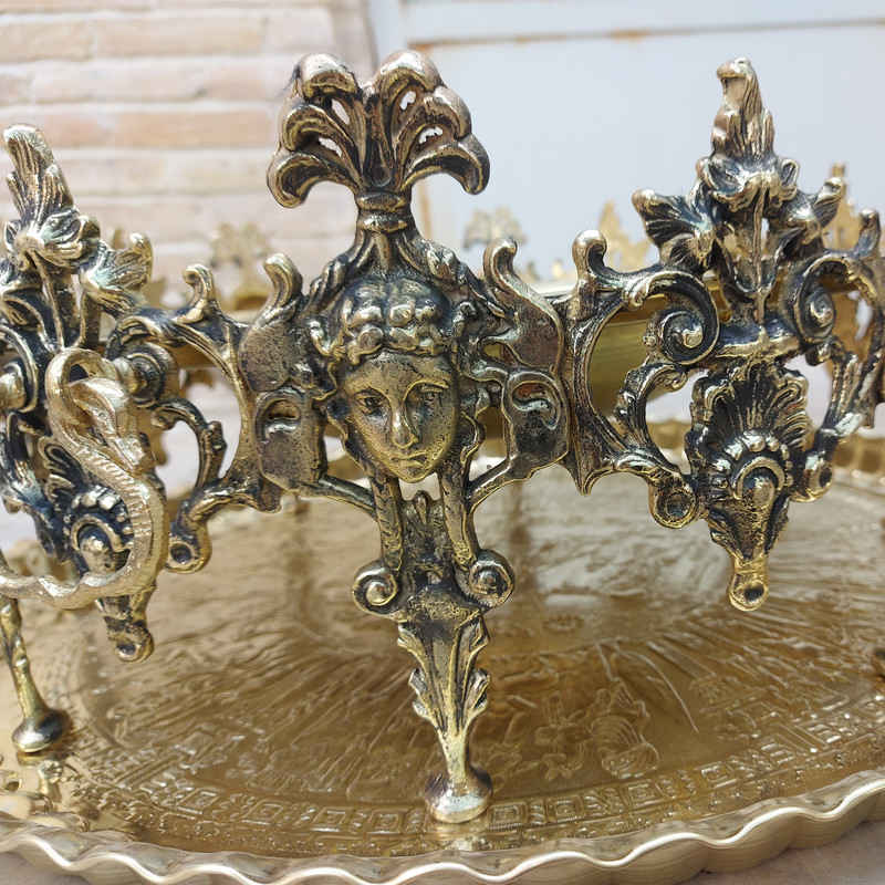 Price and Buy Persian Manghal Esfand and Bakhoor Burner – Engraved Brass Angle - Image 3