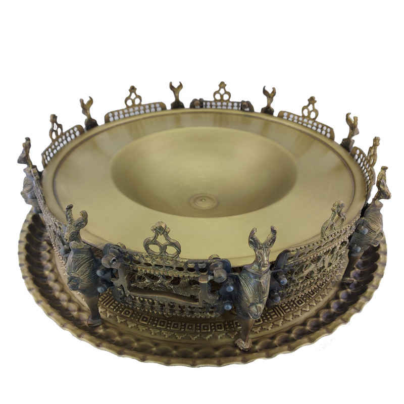 Price and Buy Persian Manghal Esfand and Bakhoor Burner – Engraved Brass Flower & Bird - Image 3