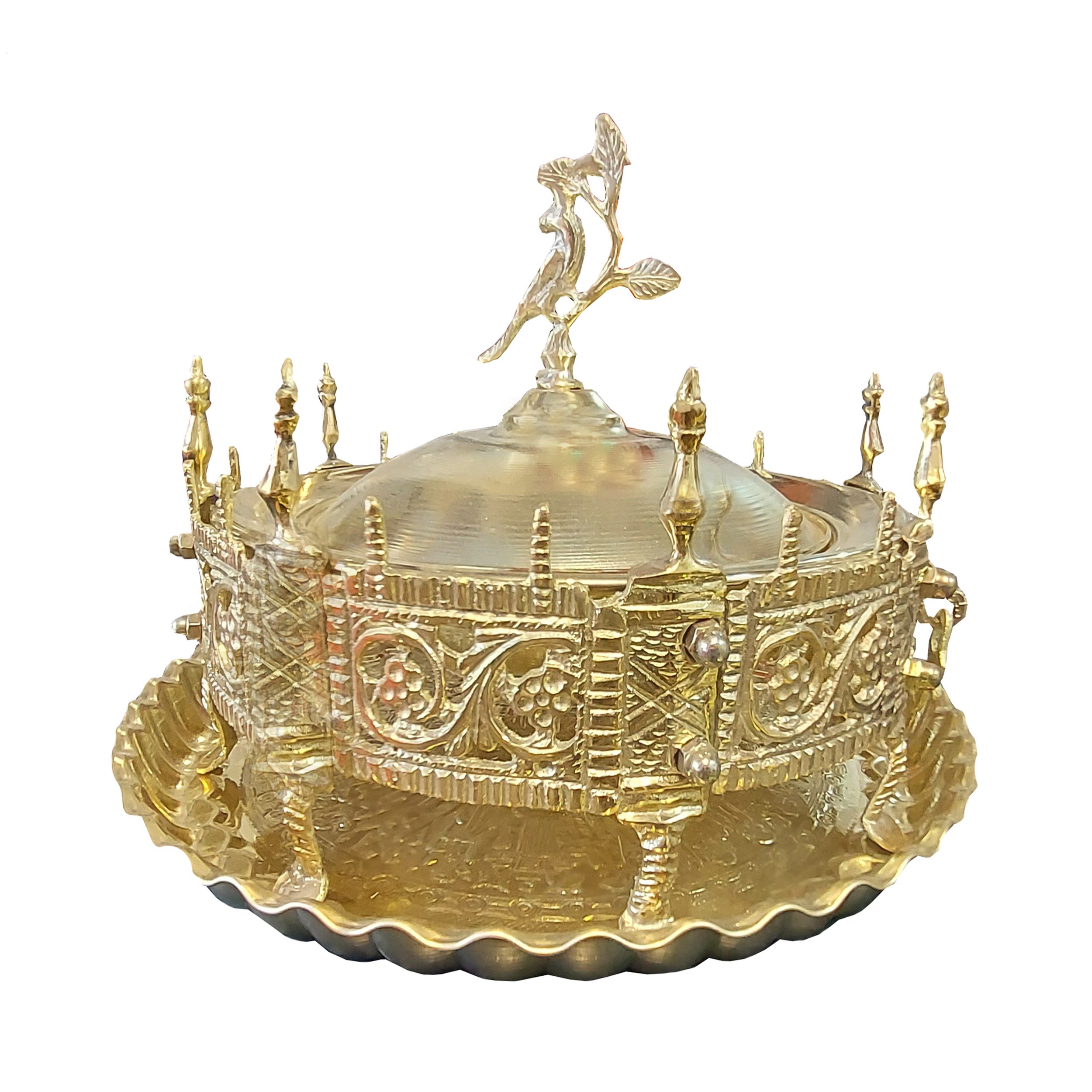 Price and Buy Persian Manghal Esfand and Bakhoor Burner – Engraved Brass Flower & Bird