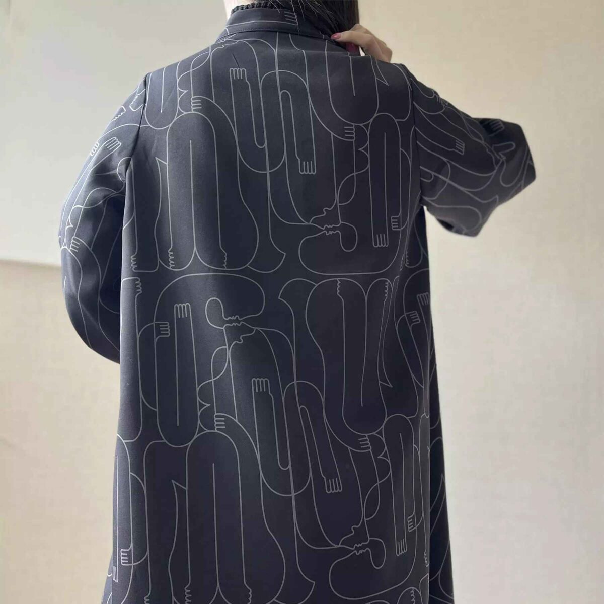 Price and Buy Persian Manto Double Sided Black Crepe Fabric for Women - Image 3