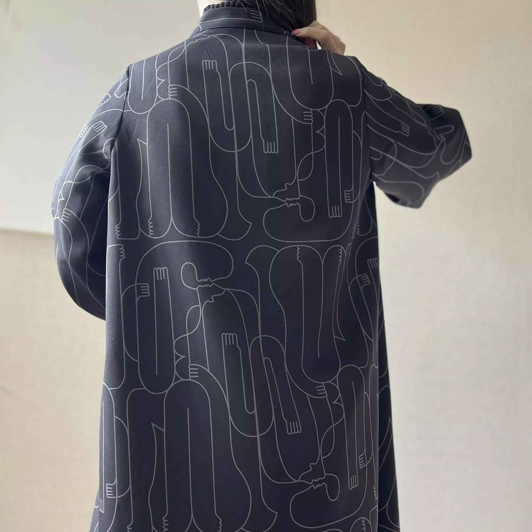 Price and Buy Persian Manto Double Sided Black Crepe Fabric for Women - Image 3