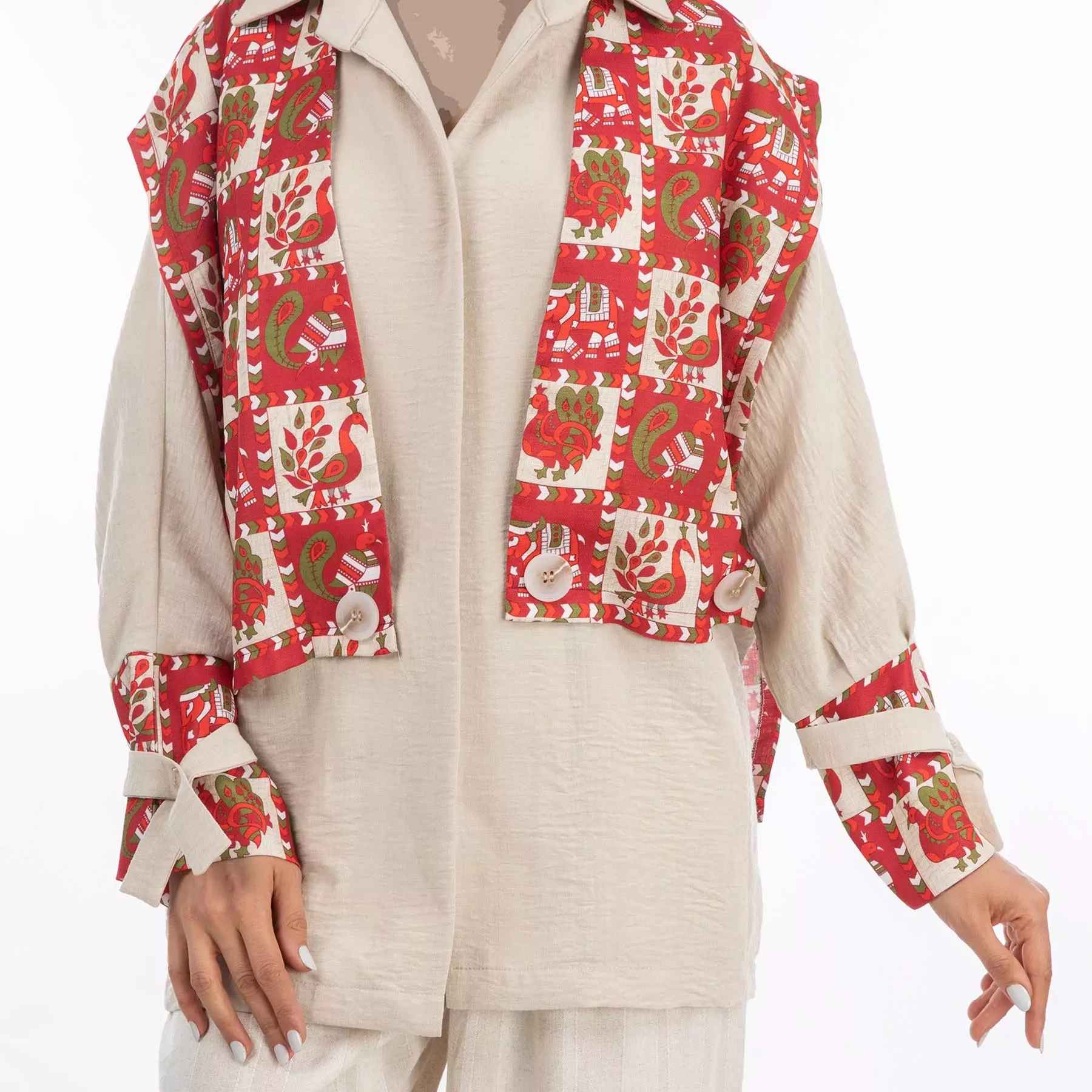 Price and Buy Persian Manto Loose Fit Cotton Fabric for Women - Image 3
