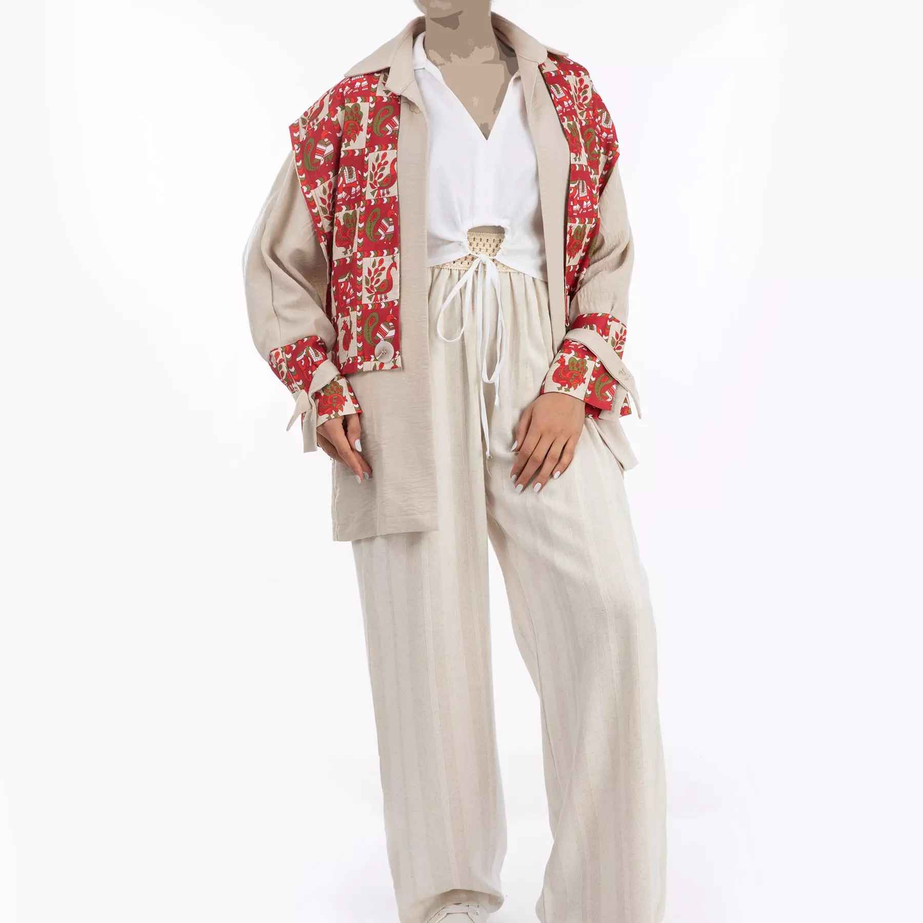 Price and Buy Persian Manto Loose Fit Cotton Fabric for Women - Image 4